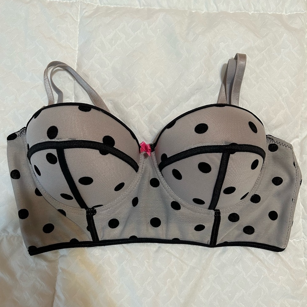 Polka Dot Push-up Bra 38C